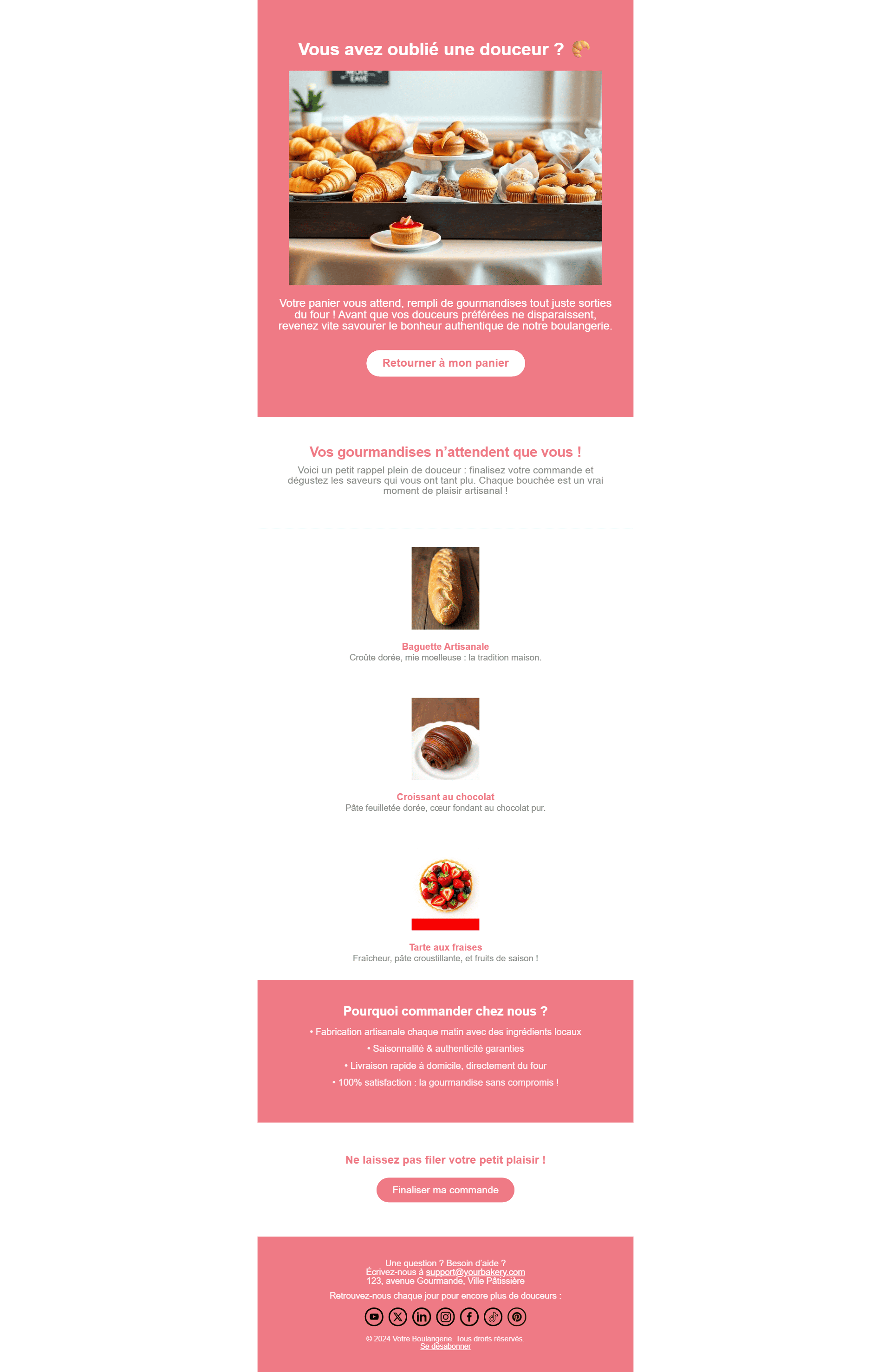 E-mail de panier abandonné