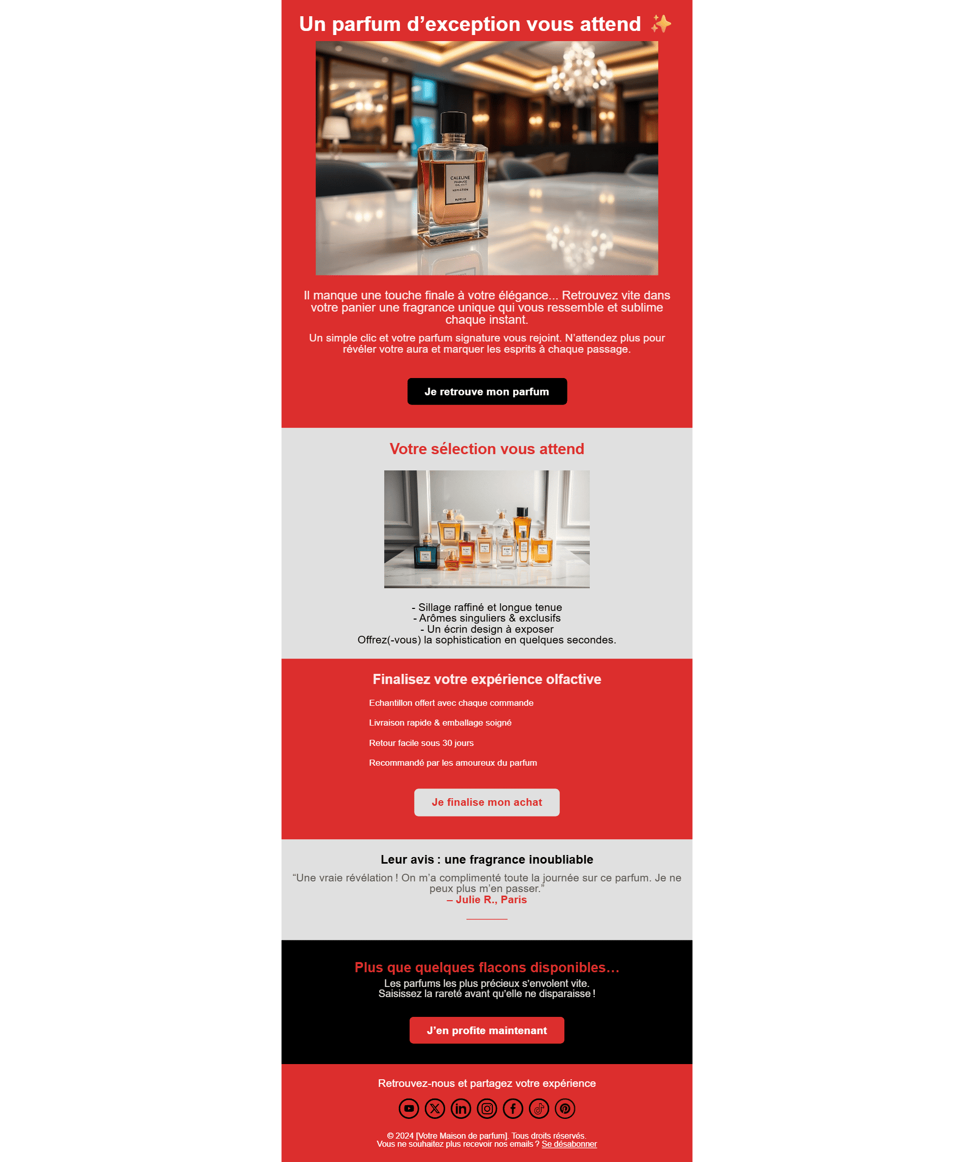 E-mail de panier abandonné