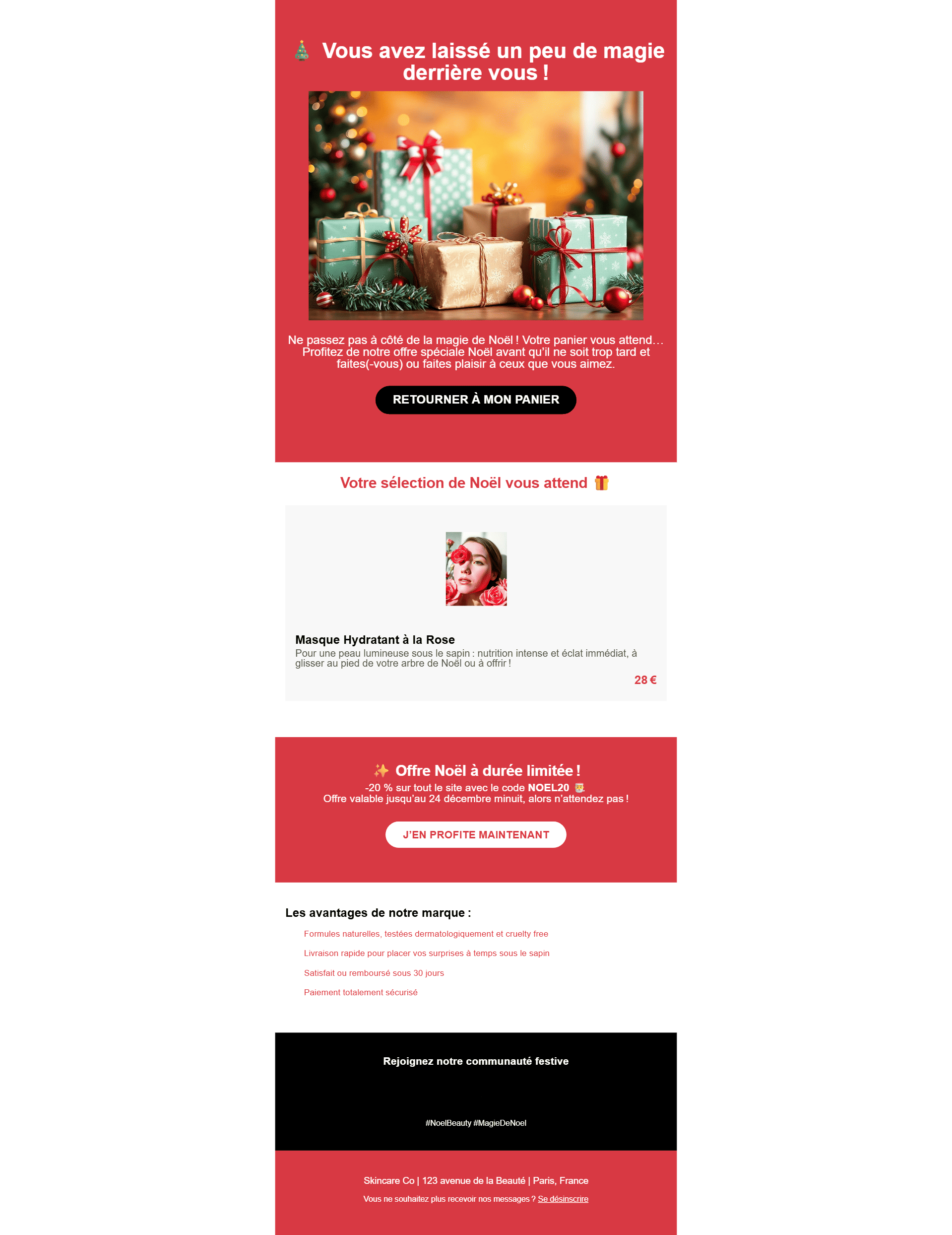 E-mail de panier abandonné