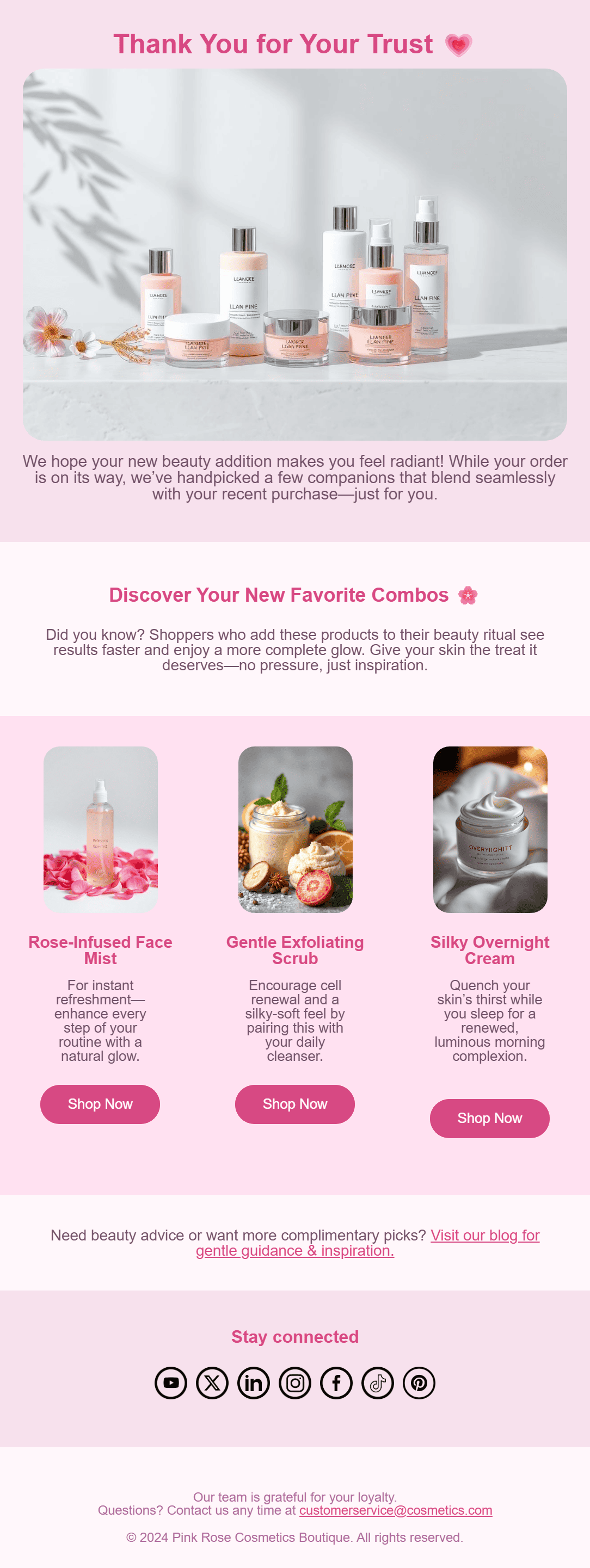 Cross-sell recommendation email