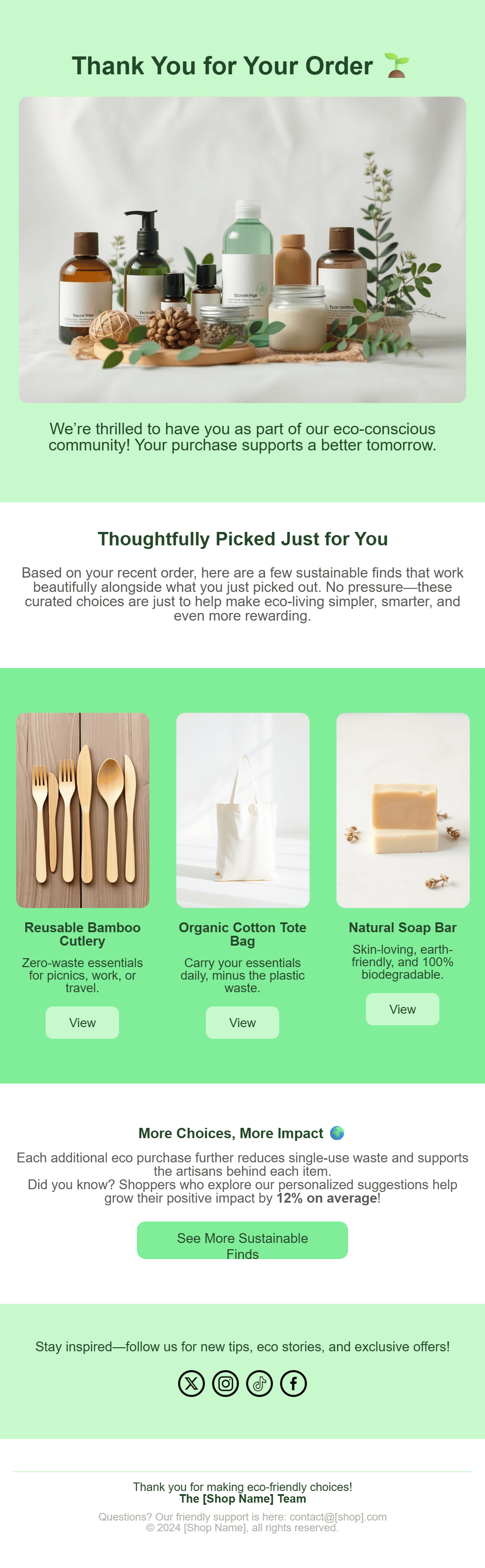 Cross-sell recommendation email