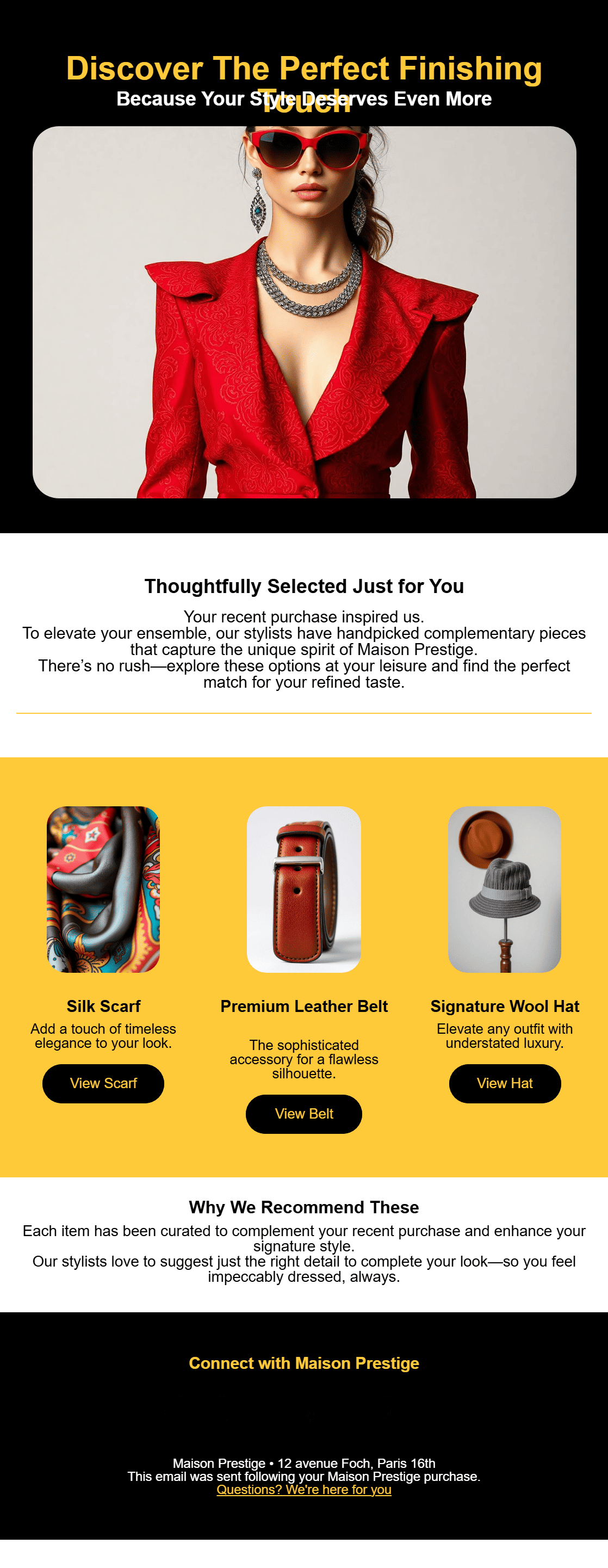Cross-sell recommendation email