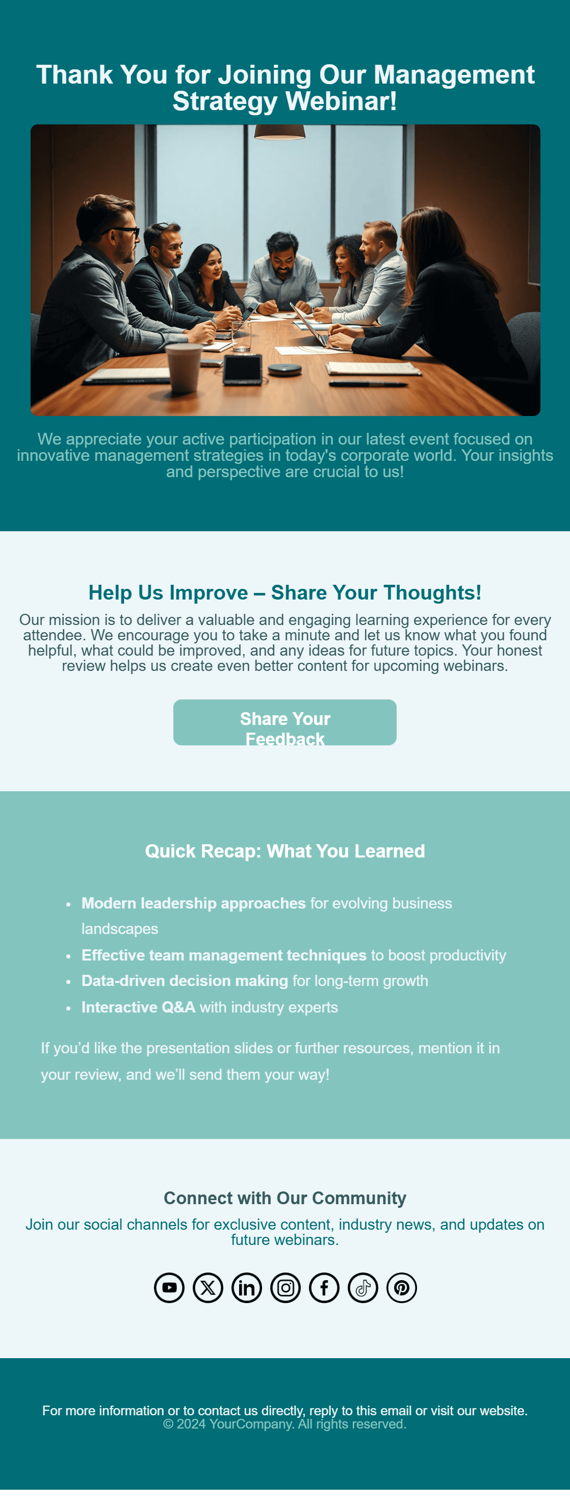 Feedback & NPS survey email