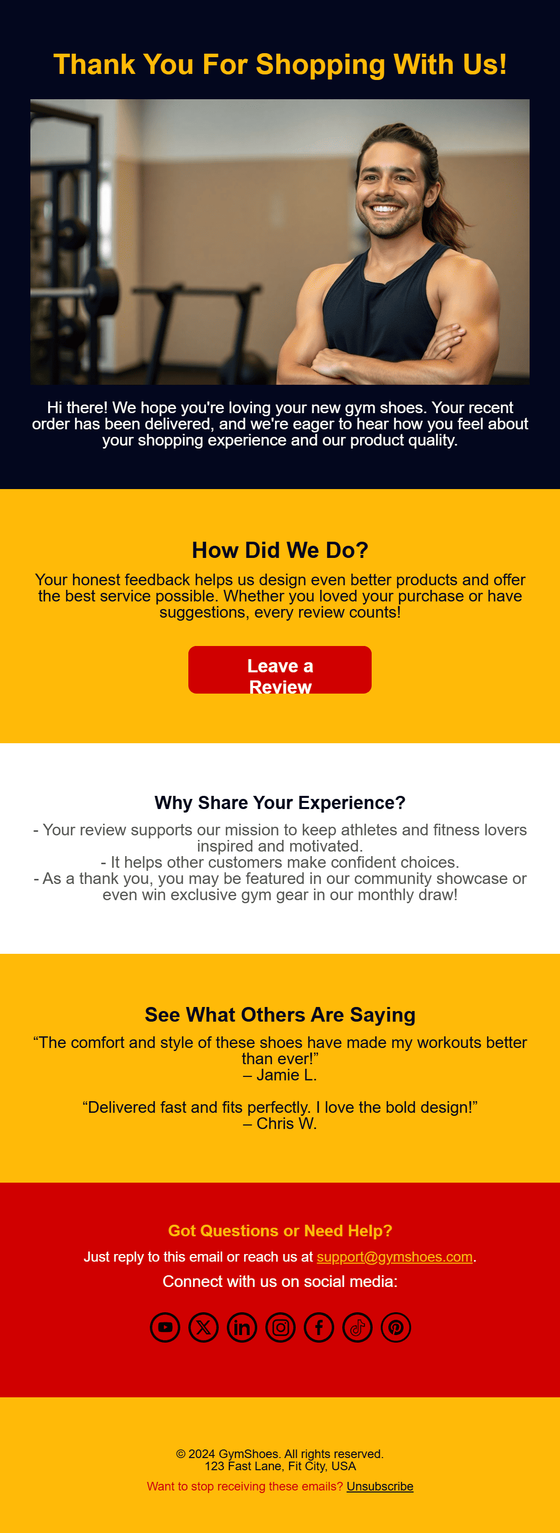 Feedback & NPS survey email