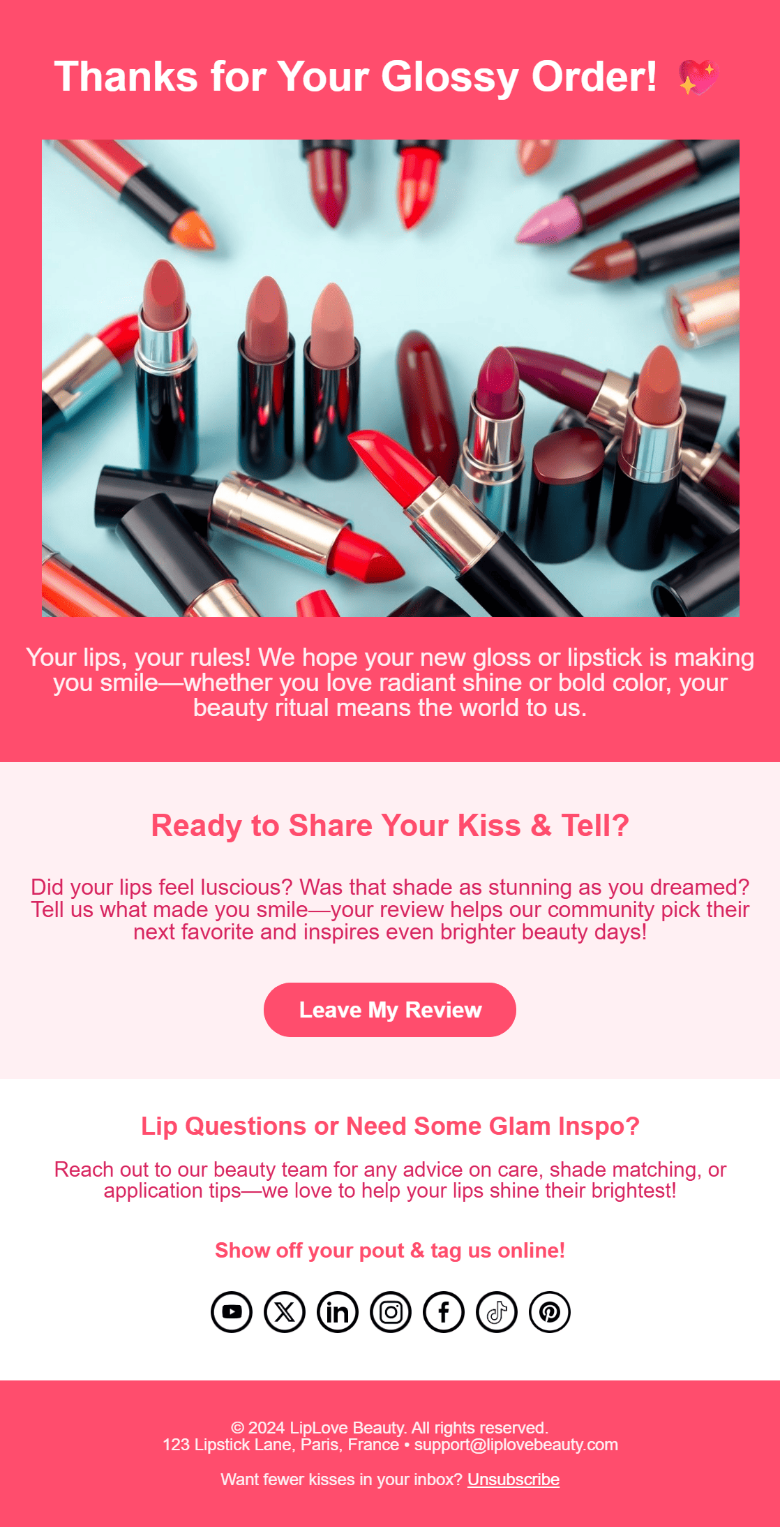 Feedback & NPS survey email