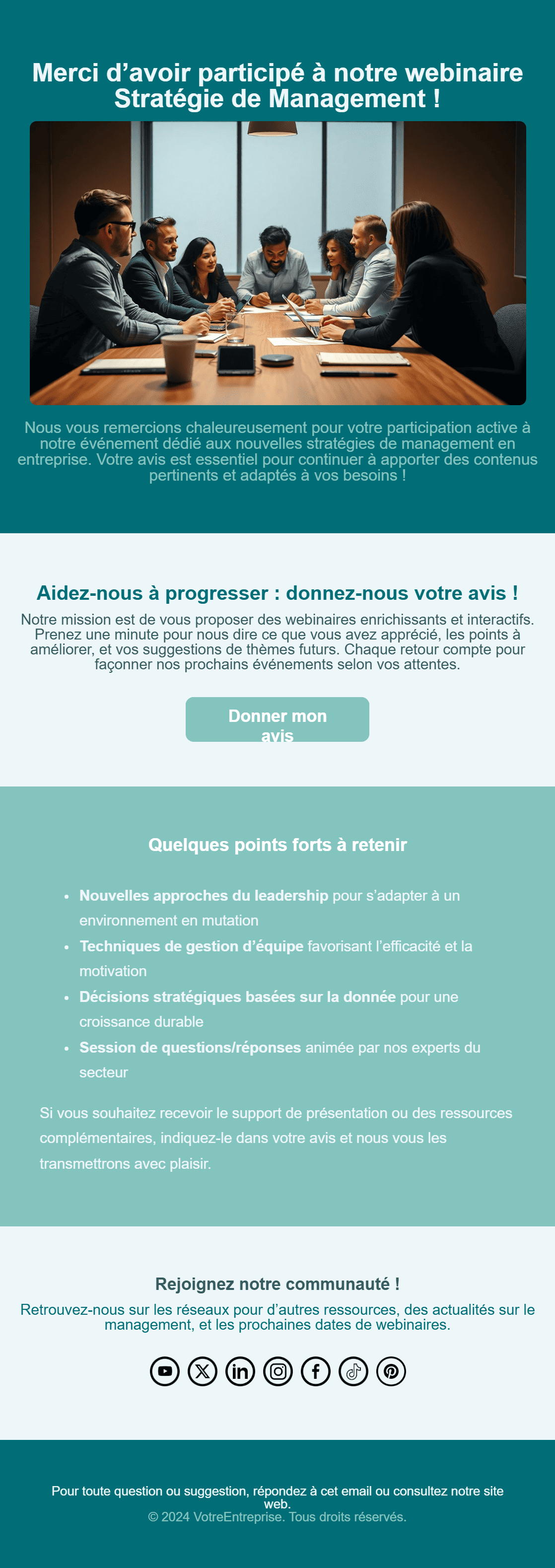 Email de feedback & enquête NPS-3
