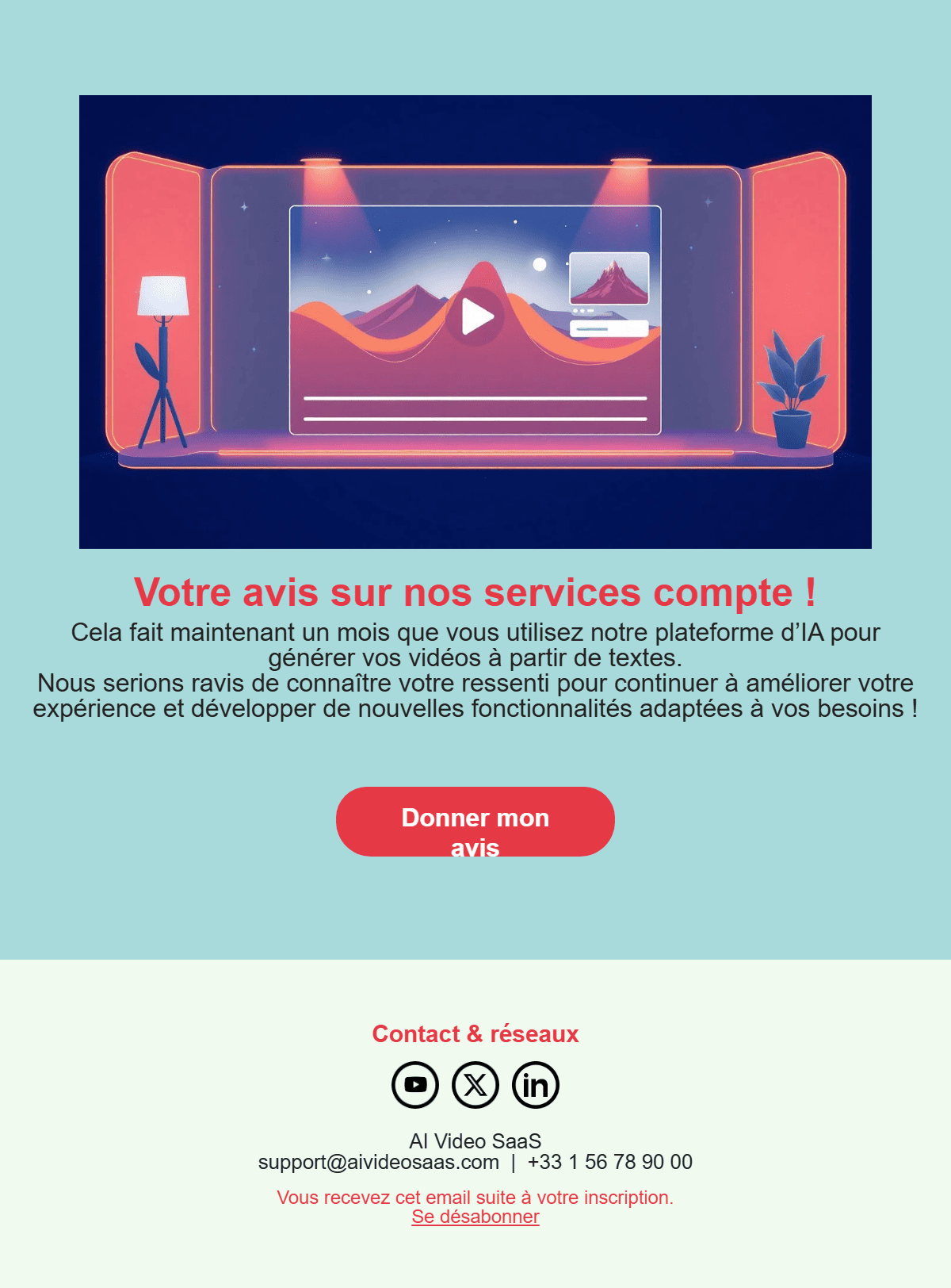 Email de feedback & enquête NPS-3
