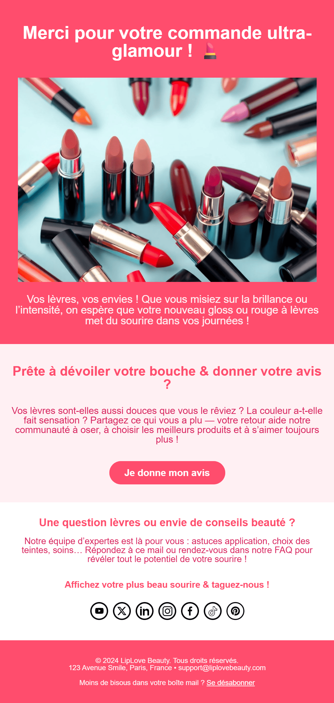 Email de feedback & enquête NPS-4