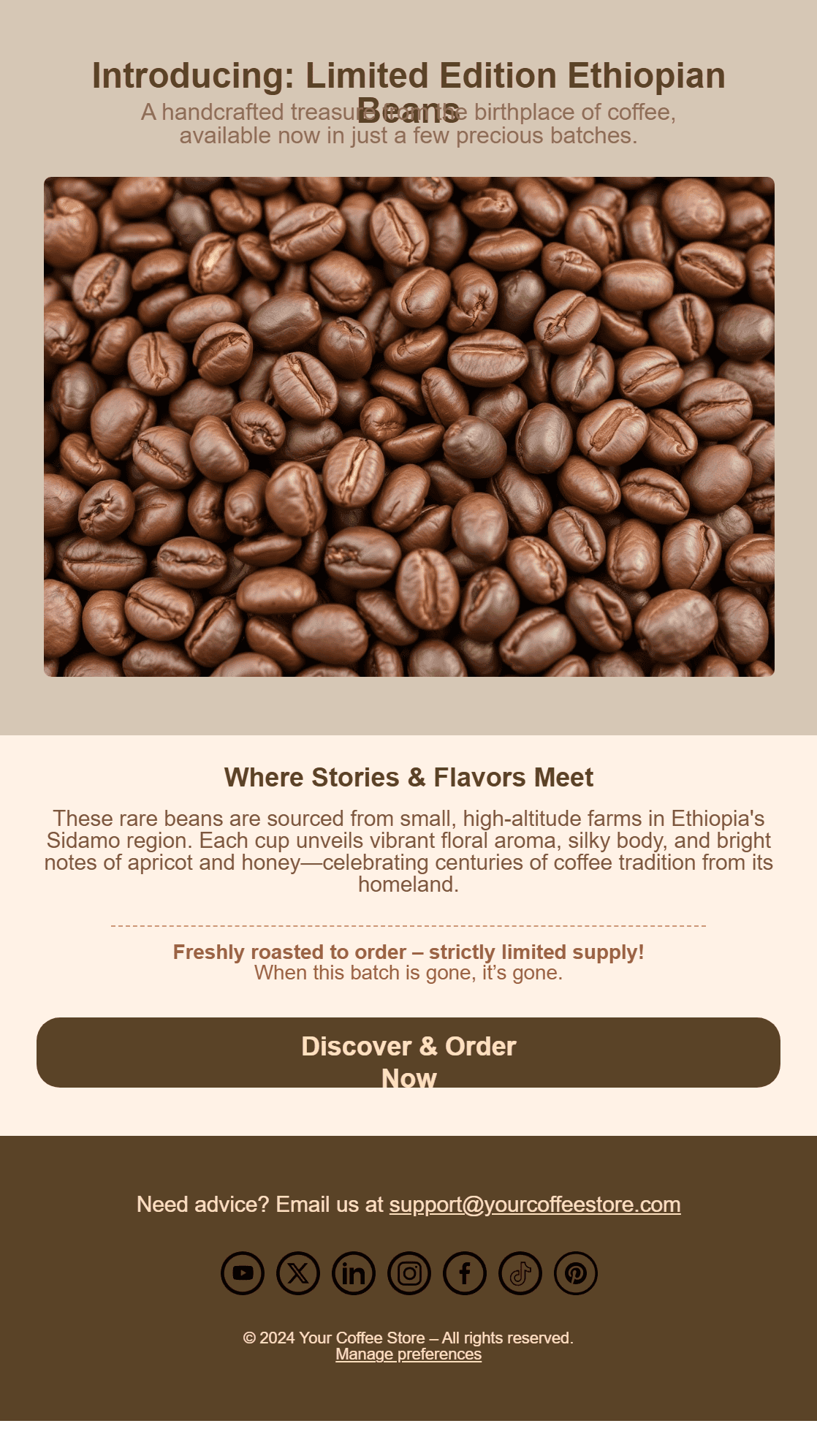 Product launch announcement email