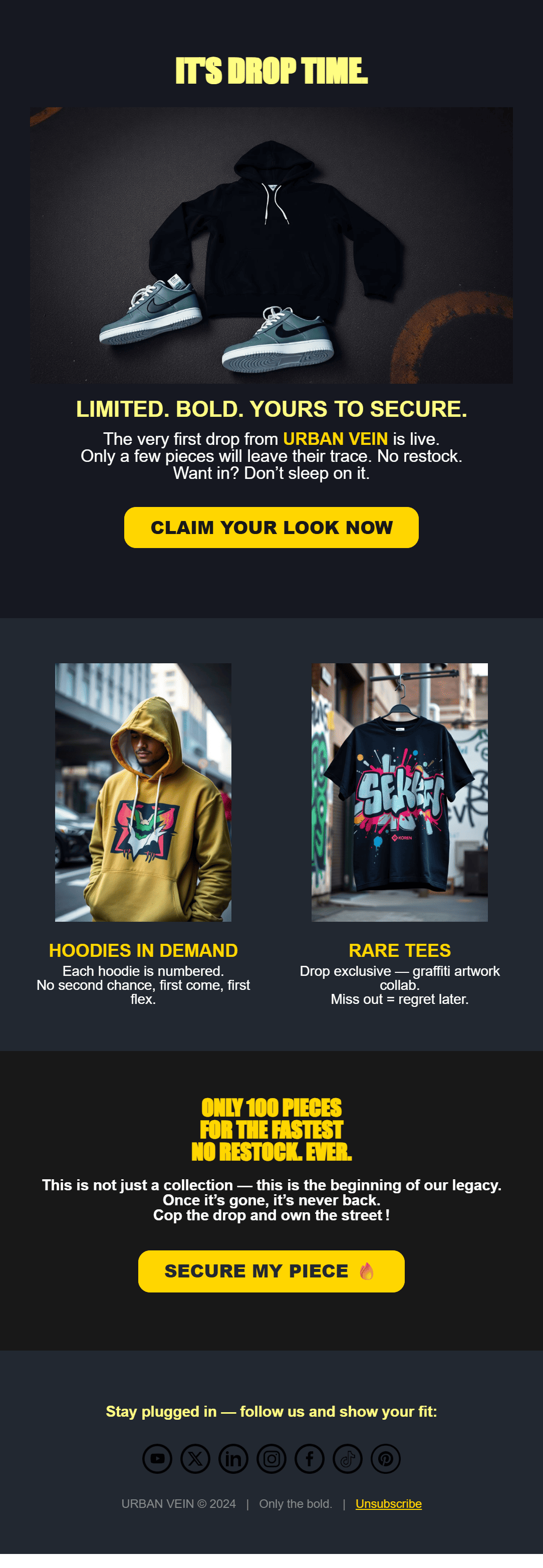 Product launch announcement email