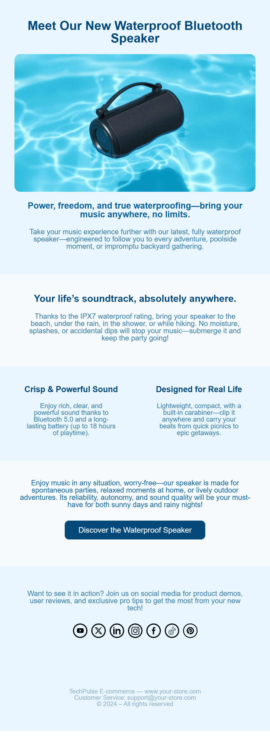 Product launch announcement email