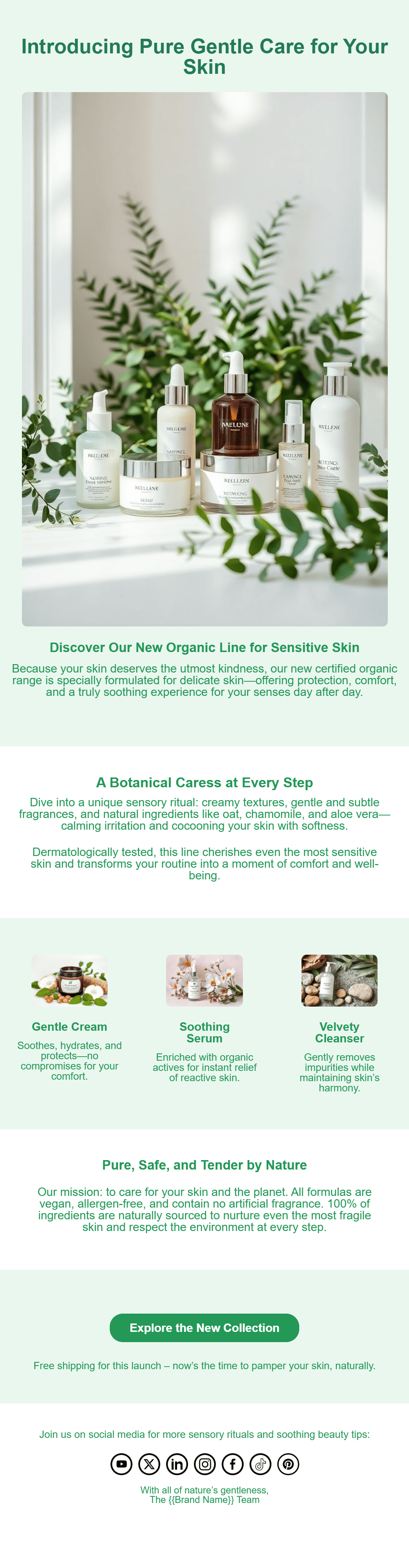 Product launch announcement email