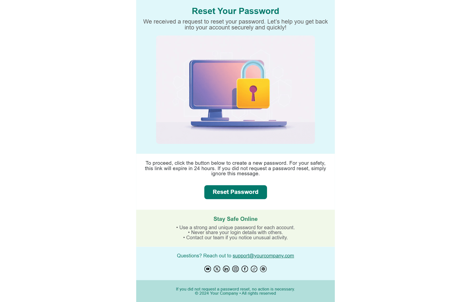 Reset your password