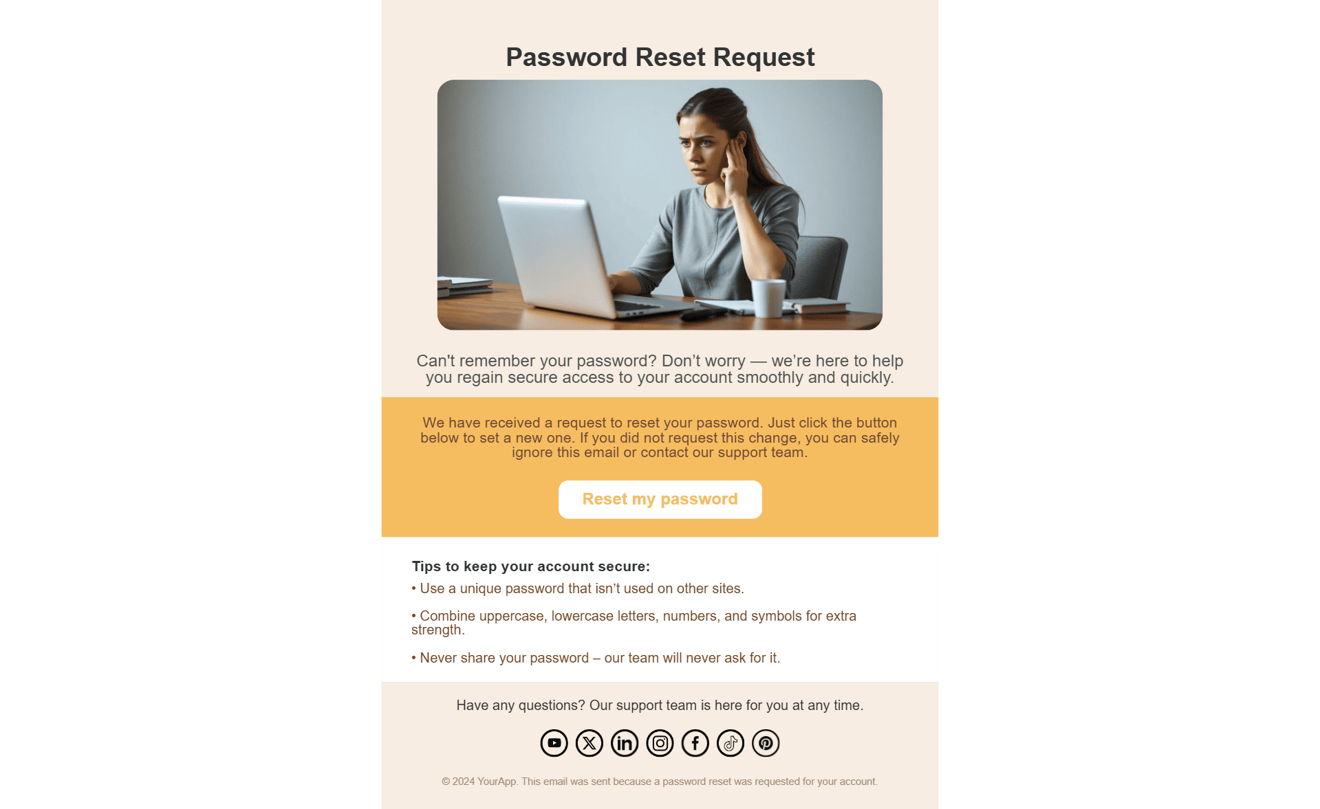 Reset your password