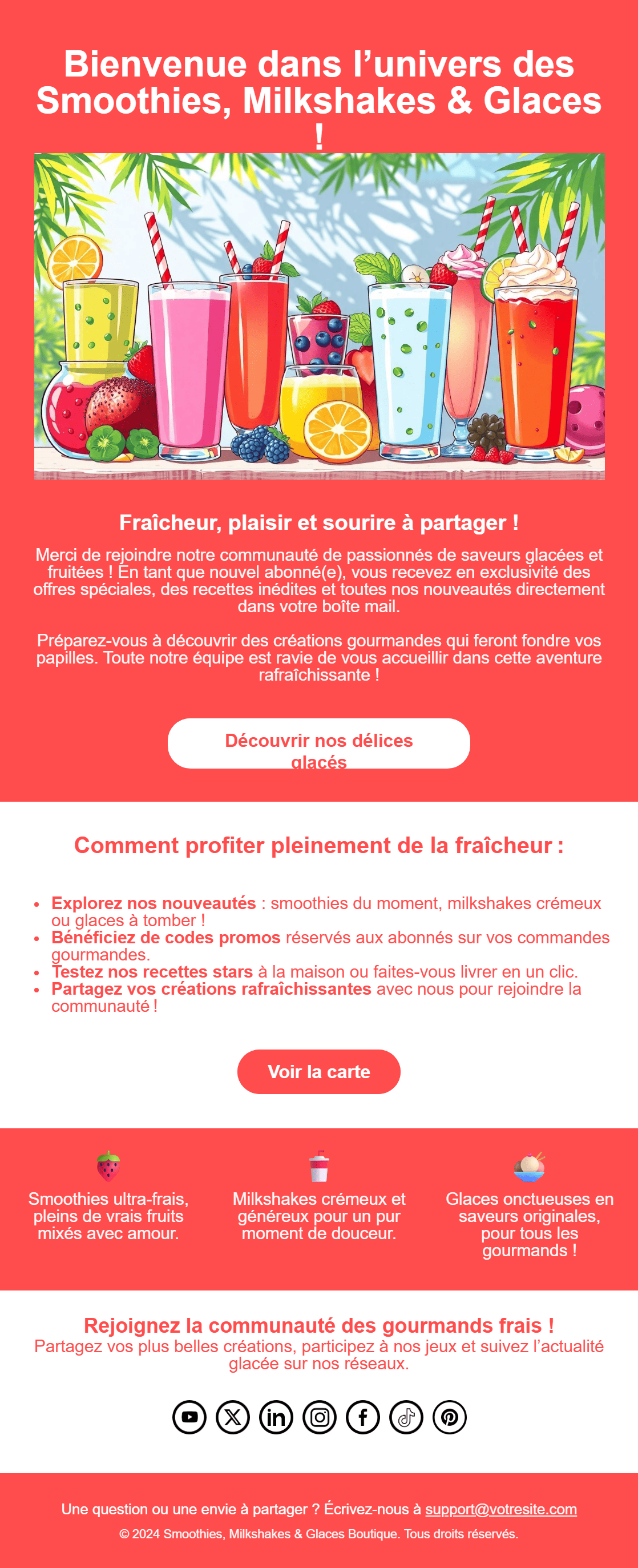 E-mail de bienvenue